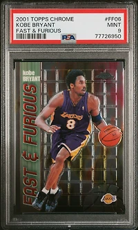 2001 Topps Chrome Fast & Furious Ff06 Kobe Bryant PSA 9