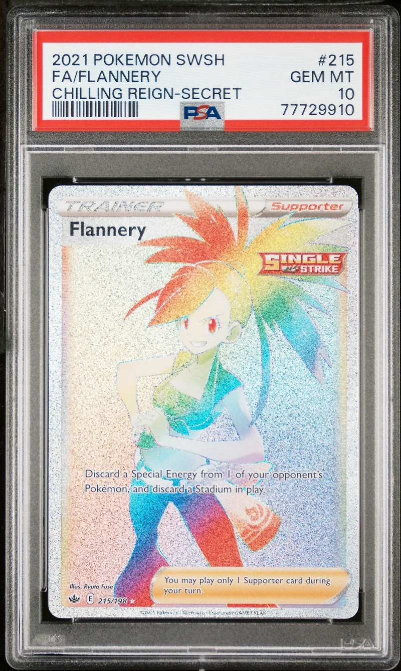 2021 Pokemon Sword & Shield Chilling Reign 215 Full Art/flannery Secret PSA 10