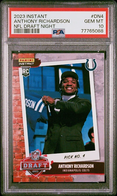 2023 Panini Instant Nfl Draft Night Dn4 Anthony Richardson PSA 10