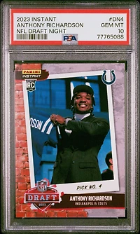 2023 Panini Instant Nfl Draft Night Dn4 Anthony Richardson PSA 10
