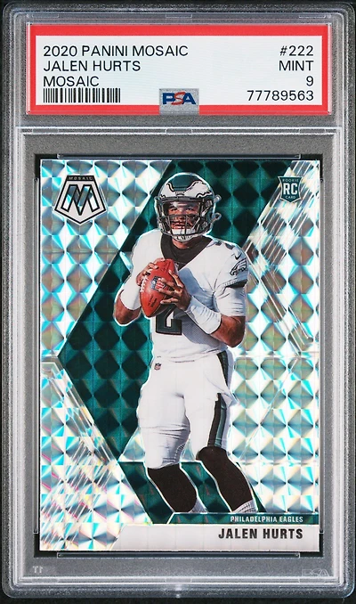 2020 Panini Mosaic 222 Jalen Hurts Mosaic PSA
