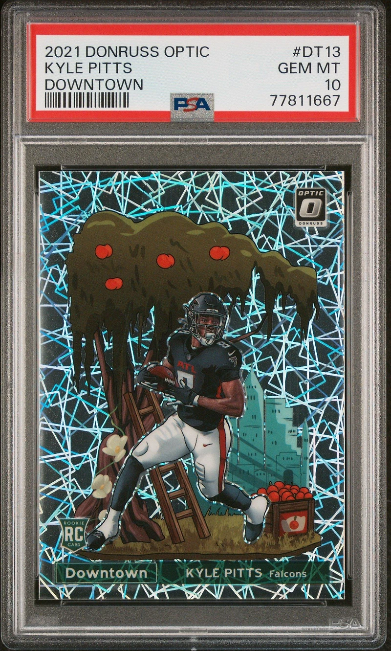 2021 Panini Donruss Optic Downtown Dt13 Kyle Pitts PSA 10