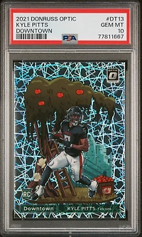 2021 Panini Donruss Optic Downtown Dt13 Kyle Pitts PSA 10