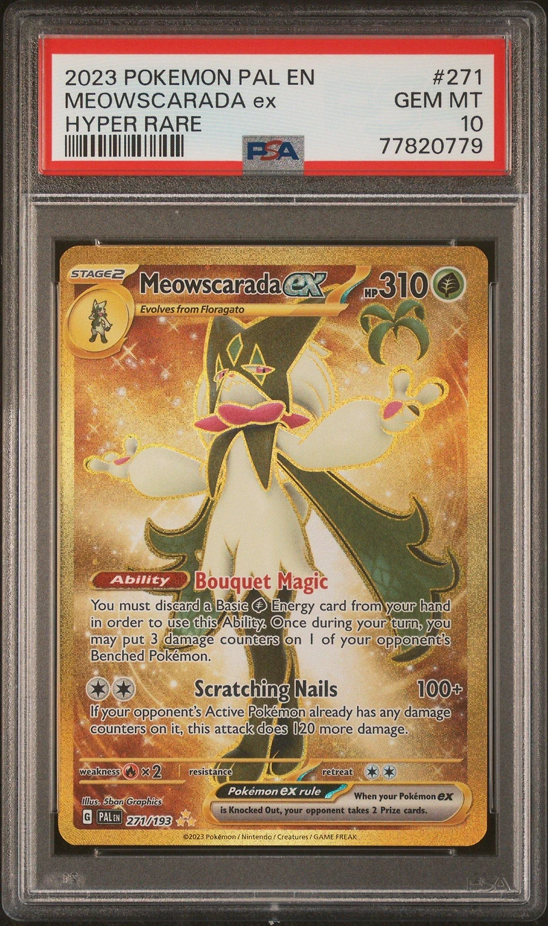 2023 Pokemon Pal En-paldea Evolved 271 Meowscarada Ex Hyper Rare PSA