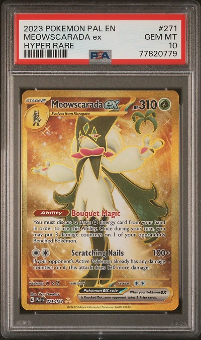 2023 Pokemon Pal En-paldea Evolved 271 Meowscarada Ex Hyper Rare PSA
