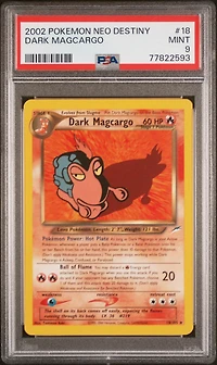 2002 Pokemon Neo Destiny 18 Dark Magcargo PSA 9