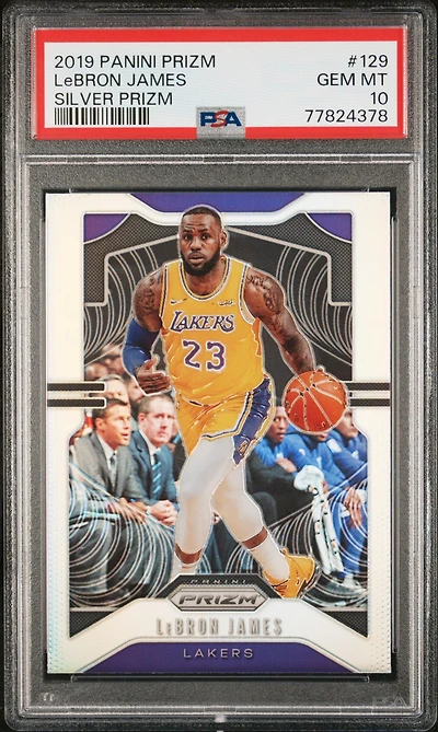 2019 Panini Prizm 129 Lebron James Silver Prizm PSA 10