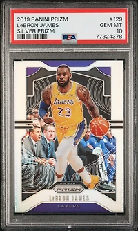 2019 Panini Prizm 129 Lebron James Silver Prizm PSA 10