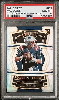 2021 Panini Select Rookie Selections Rs5 Mac Jones Silver Prizm PSA 10