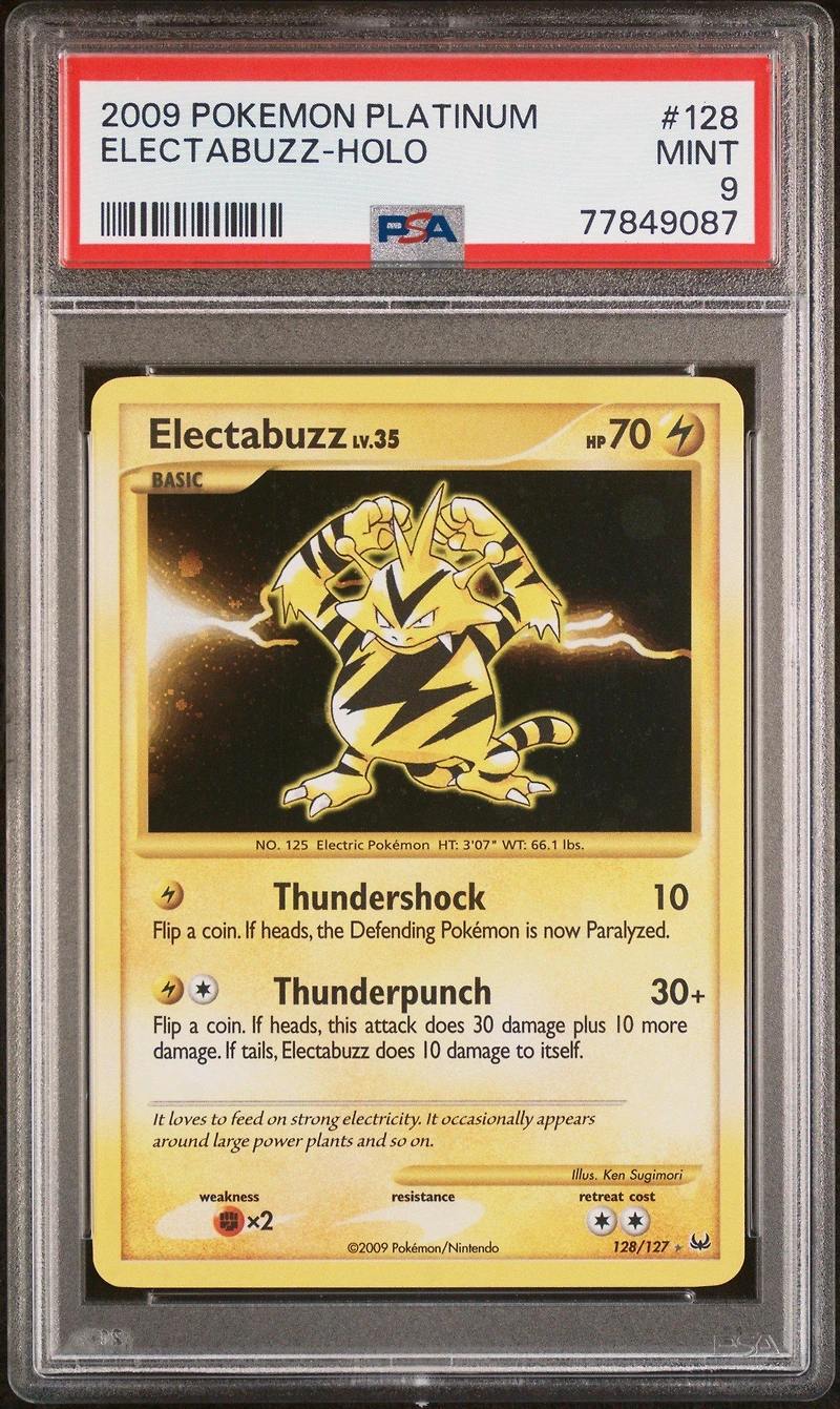 2009 Pokemon Platinum 128 Electabuzz-holo PSA 9