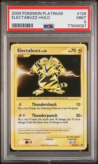 2009 Pokemon Platinum 128 Electabuzz-holo PSA 9