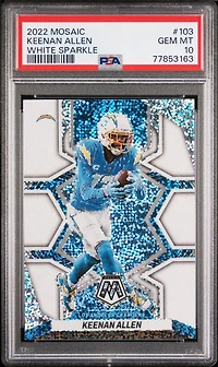2022 Panini Mosaic 103 Keenan Allen White Sparkle PSA 10