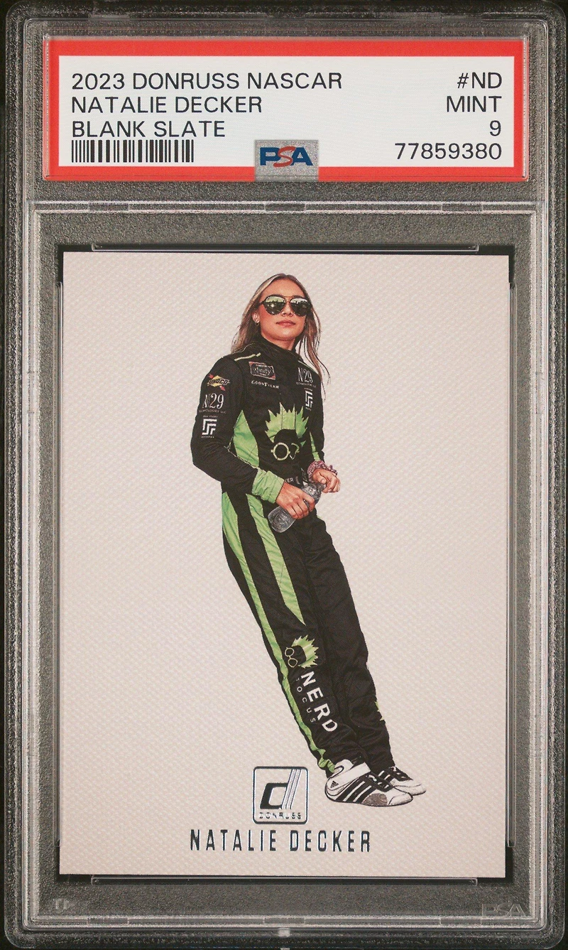 2023 Panini Donruss Racing Nascar Blank Slate Nd Natalie Decker PSA 9