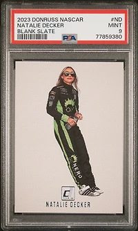 2023 Panini Donruss Racing Nascar Blank Slate Nd Natalie Decker PSA 9