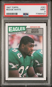 1987 Topps 301 Reggie White PSA 9