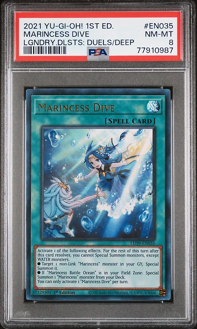 2022 Yu-gi-oh! Legendary Duelists: Duels From The Deep En035 Marincess Dive 1st Edition PSA