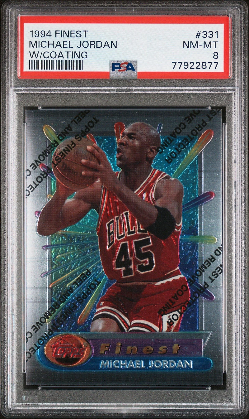 1994 Finest 331 Michael Jordan W/coating PSA 8