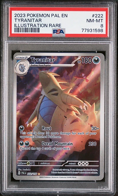 2023 Pokemon Pal En-paldea Evolved 222 Tyranitar PSA