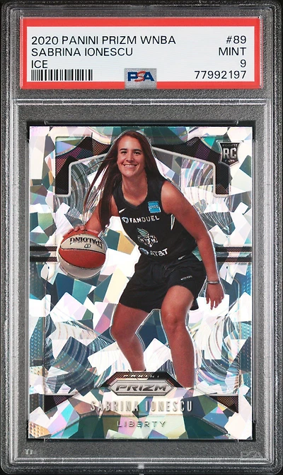 2020 Panini Prizm Wnba 89 Sabrina Ionescu Ice PSA 9