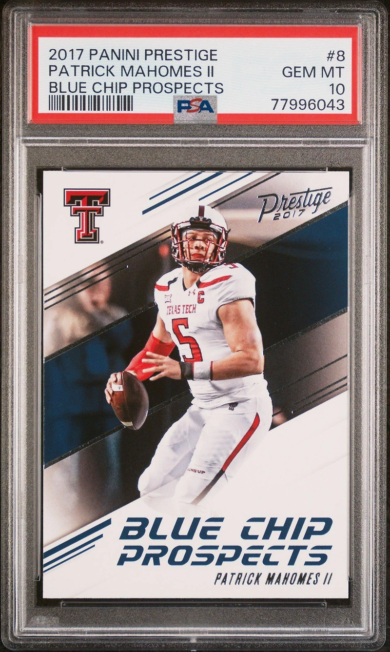 2017 Panini Prestige Blue Chip Prospects 8 Patrick Mahomes Ii PSA 10