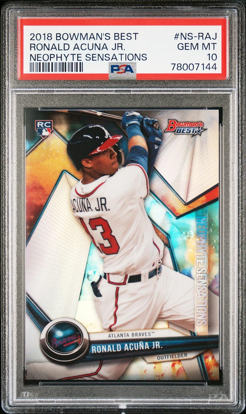 2018 Bowman's Best Neophyte Sensations Ns-raj Ronald Acuna Jr. PSA