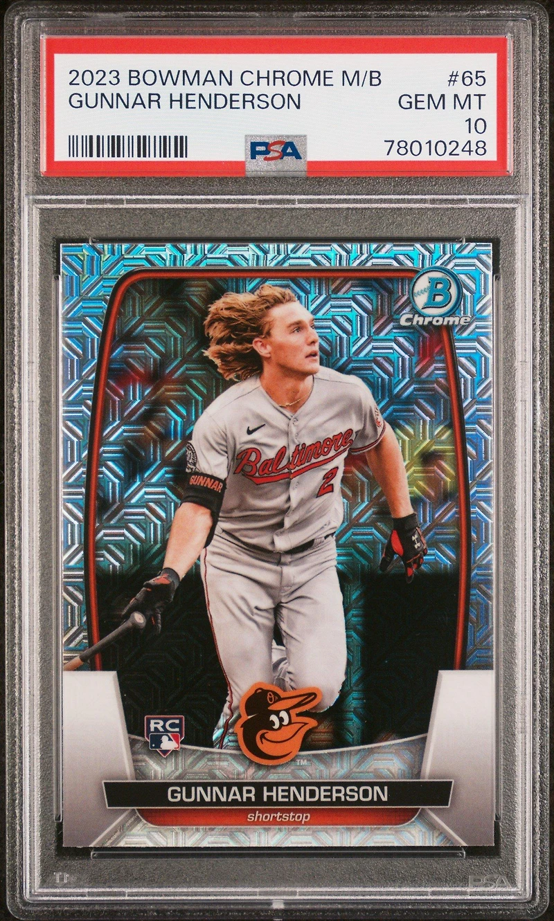 2023 Bowman Mega Box Chrome 65 Gunnar Henderson PSA 10