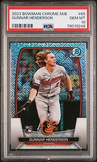 2023 Bowman Mega Box Chrome 65 Gunnar Henderson PSA 10