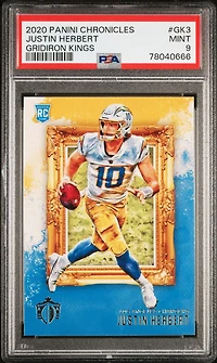 2020 Panini Chronicles Gridiron Kings Gk3 Justin Herbert PSA 9