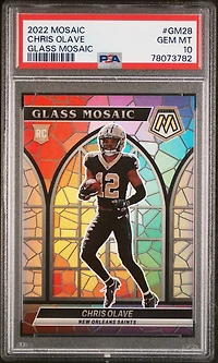 2022 Panini Mosaic Glass Mosaic Gm28 Chris Olave PSA 10