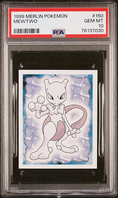 1999 Merlin Pokemon 150 Mewtwo PSA