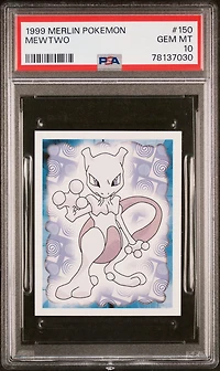 1999 Merlin Pokemon 150 Mewtwo PSA