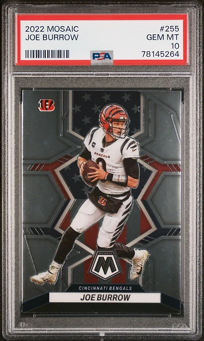 2022 Panini Mosaic 255 Joe Burrow PSA 10