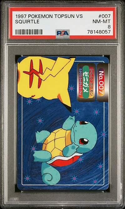 1997-98 Pokemon Topsun Vs 007 Squirtle PSA 8