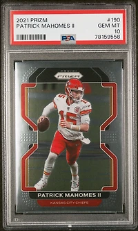 2021 Panini Prizm 190 Patrick Mahomes Ii PSA 10