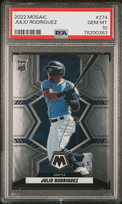2022 Panini Mosaic 274 Julio Rodriguez PSA 10