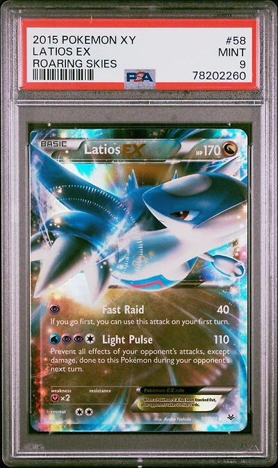 2015 Pokemon Xy Roaring Skies 58 Latios Ex PSA 9