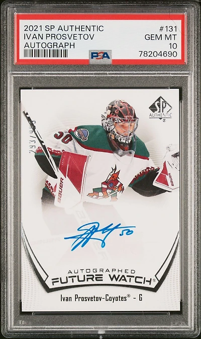 2021 Sp Authentic 131 Ivan Prosvetov Autograph PSA 10