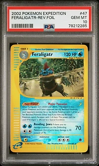 2002 Pokemon Expedition 47 Feraligatr-reverse Foil PSA 10
