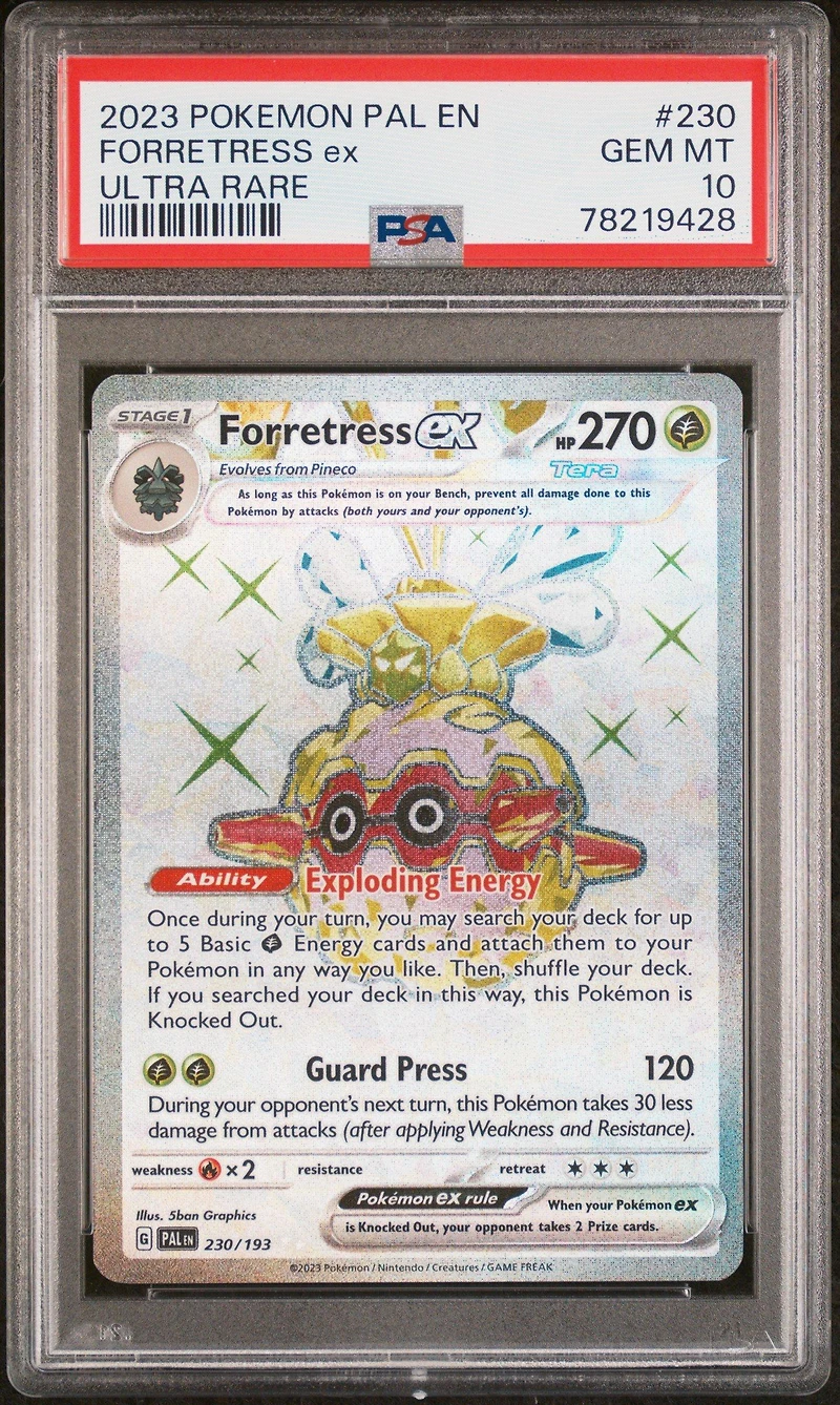 2023 Pokemon Pal En-paldea Evolved 230 Forretress Ex Ultra Rare PSA 10