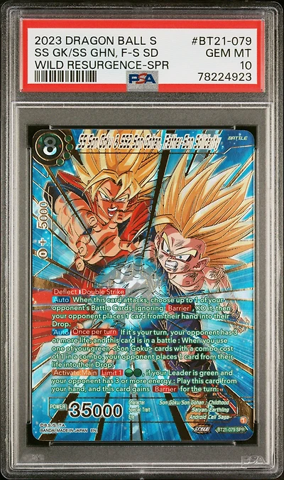 2023 Dragon Ball Super Card Game Series 21 Wild Resurgence Bt21-079 Ss Gk/ss Ghn, F PSA 10