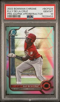 2022 Bowman Chrome Prospects Bcp224 Elly De La Cruz PSA 10