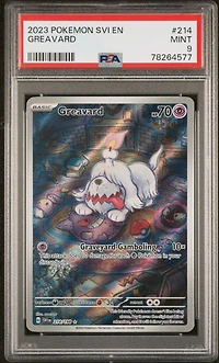 2023 Pokemon Svi En-scarlet & Violet 214 Greavard Illustration Rare PSA
