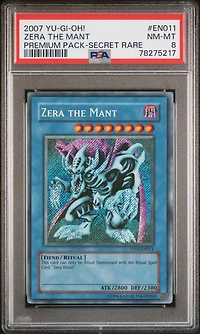 2007 Yu-gi-oh! Premium Pack En011 Zera The Mant Secret Rare PSA 8