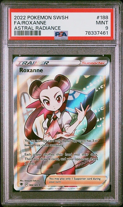 2022 Pokemon Sword & Shield Astral Radiance 188 Fa/roxanne PSA 9