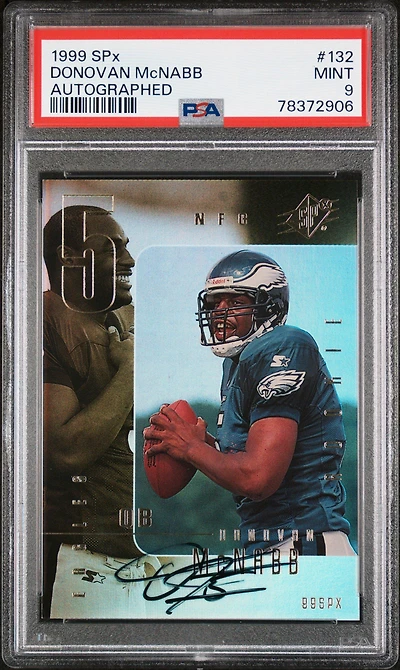 1999 Spx 132 Donovan Mcnabb Autographed PSA 9