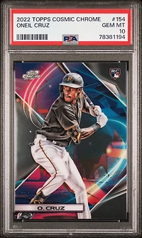 2022 Topps Cosmic Chrome 154 Oneil Cruz PSA 10
