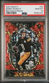 2022 Panini Select 64 Kenny Pickett Red Disco Prizm PSA 10