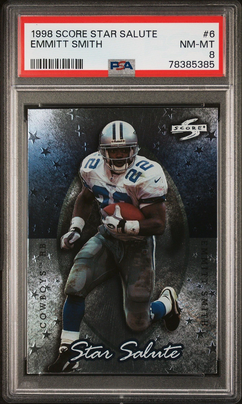 1998 Score Star Salute 6 Emmitt Smith PSA 8