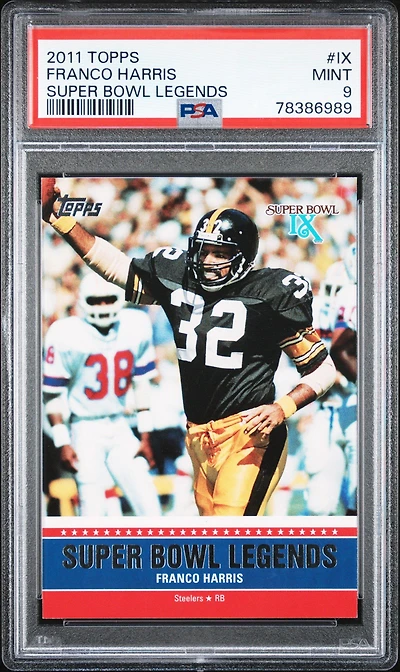 2011 Topps Super Bowl Legends Ix Franco Harris PSA 9
