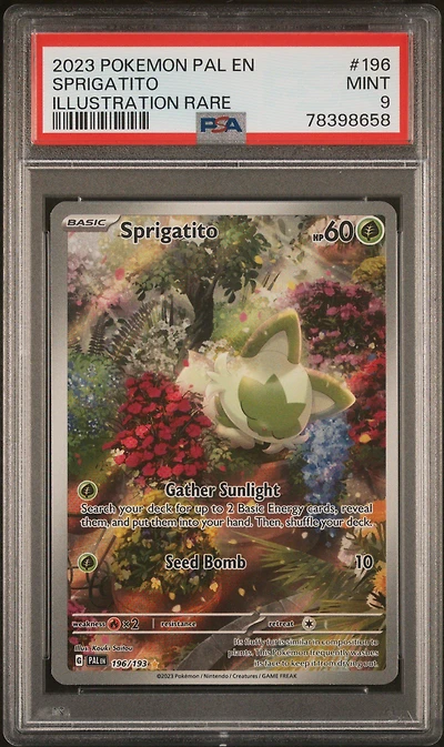 2023 Pokemon Pal En-paldea Evolved 196 Sprigatito PSA 9